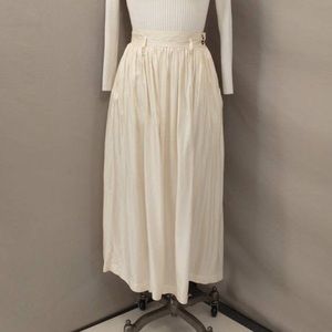 Vintage Jones New York cream silk midi skirt sz 6